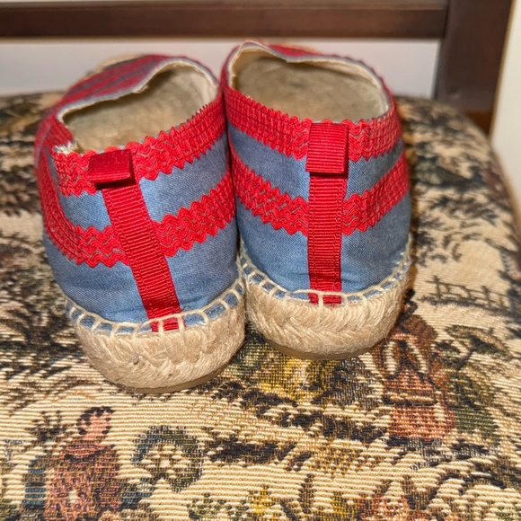 BODEN Violette Espadrilles in Chambray and Red Pop Ric Rac, sz 36 EU - Picture 12 of 16